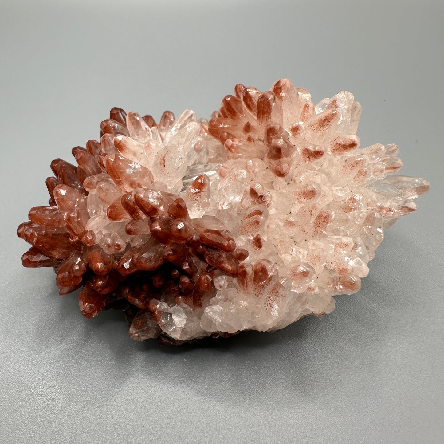 Calcite with Botryoidal Hematite and Red Quartz on matrix- Pallaflat Mine, Egremont, Cumberland