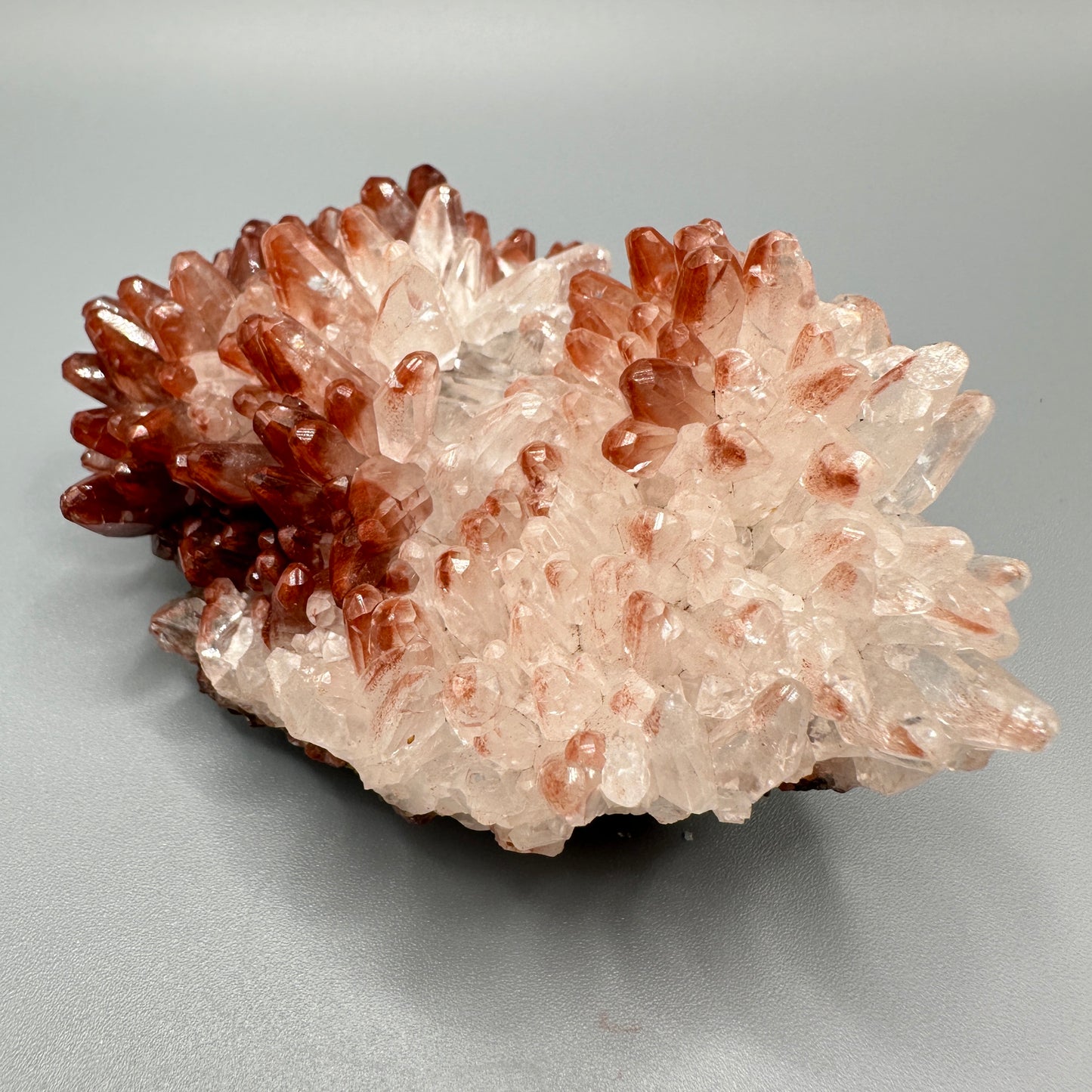 Calcite with Botryoidal Hematite and Red Quartz on matrix- Pallaflat Mine, Egremont, Cumberland